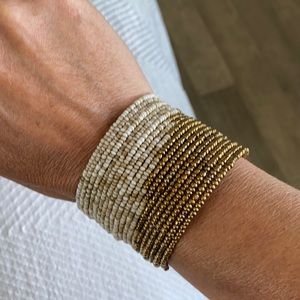 Beaded cuff bracelet